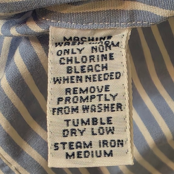 Vintage Ralph Lauren Golf Mens Large Tilden Blue Striped Button Down Long Sleeve - Picture 6 of 6